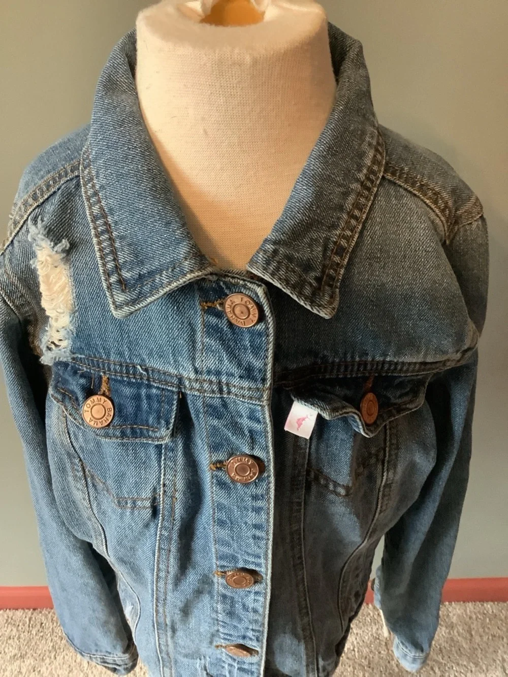 Tommy Bahama Girl’s Size 10 Classic Blue Denim Jacket. Excellent condition.